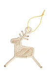 Mercedes Salazar Set Of 4 Deer Ornaments In Neutral