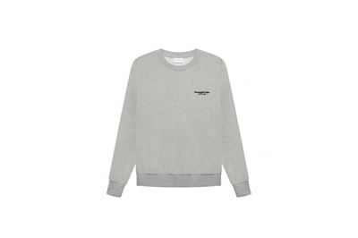 Pre-owned Fear Of God  X Ermenegildo Zegna Cotton Blend Souvenir Crewneck Sweater Grey