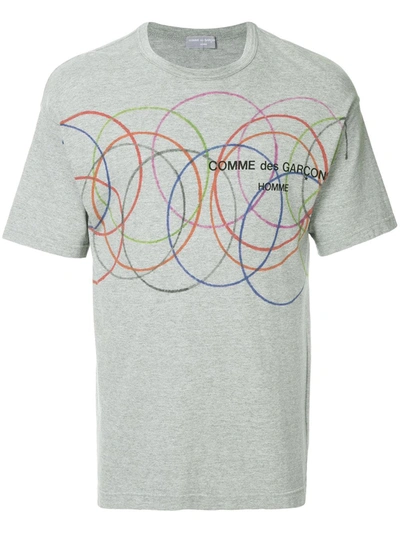 Pre-owned Comme Des Garçons Circles Print T-shirt In Grey