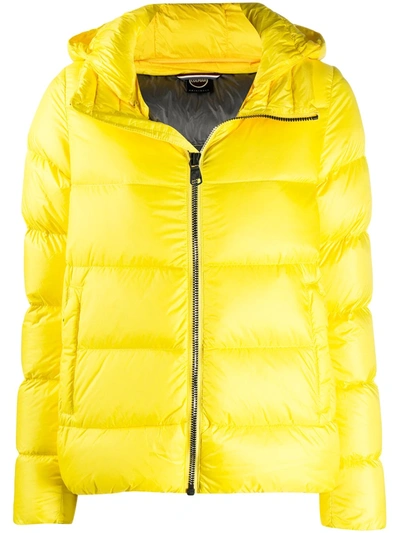 Colmar Hooded Puffer Jacket In Yellow