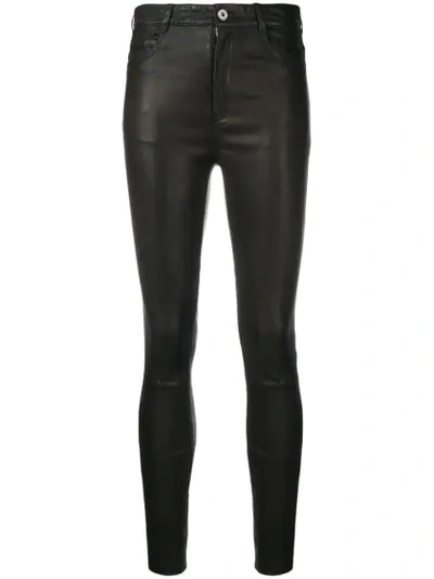 Drome Five-pocket Calfskin Trousers In Black