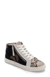 Dolce Vita Women's Zonya High-top Platform Sneakers In Black Snake Linen