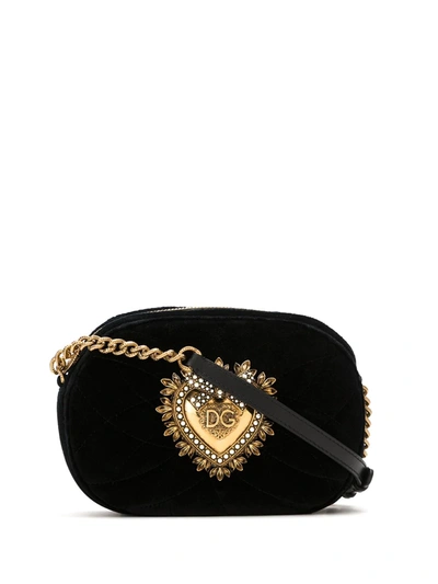 Dolce & Gabbana Sacred Heart Cross-body Bag In Black