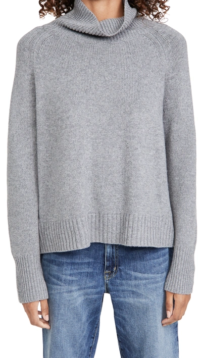 Nili Lotan Lanie Cashmere Turtleneck Sweater In Heather Grey