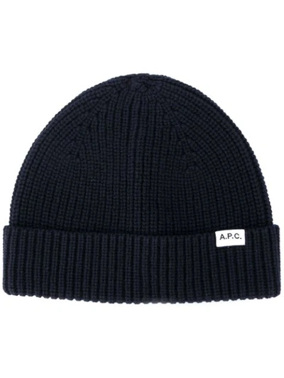 Apc Samuel Wool And Cashmere Beanie In Blue