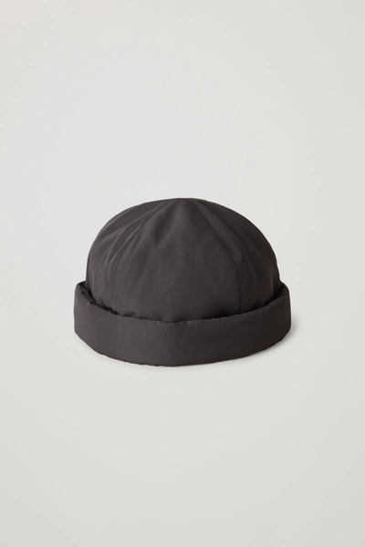 Cos Padded Beanie In Black