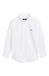 Vineyard Vines Boys' Cotton Oxford Whale Shirt - Little Kid, Big Kid In White Cap