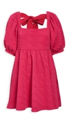 Free People Violet Puff Sleeve Mini Dress In Fuchsia