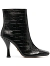 Black Croco Print Leather