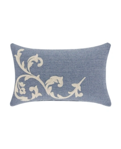 J Queen New York Aurora Decorative Pillow, 15" X 21" In Blue