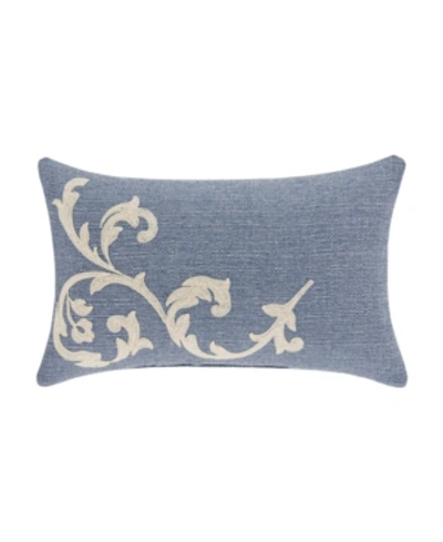 J Queen New York Aurora Boudoir Decorative Pillow, 15" X 21" In Blue