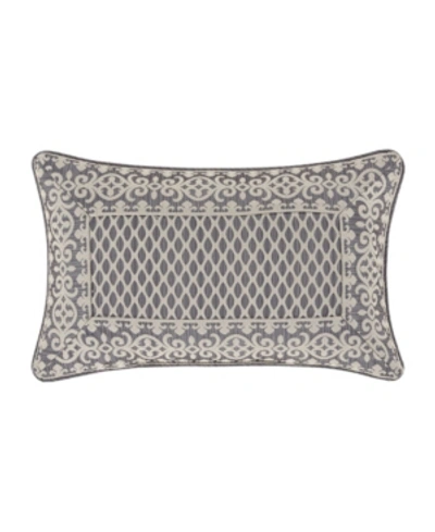 J Queen New York Houston Boudoir Decorative Pillow, 13" X 21" In Charcoal