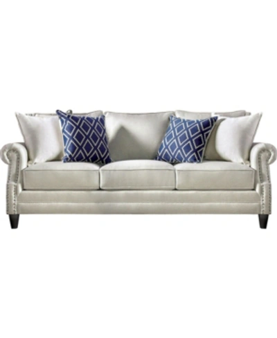 Furniture Of America Ben Lomond Upholstered Sofa In White