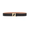 Fendi Ff Logo Reversible Belt In Black