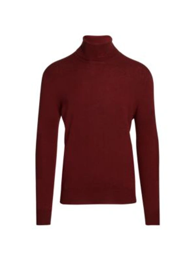 Amiri Men's Wool & Cashmere Turtleneck Sweater In Burgundy