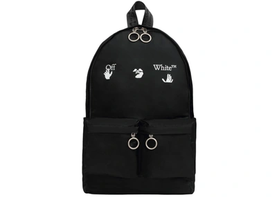 Pre-owned Off-white Logo Backpack Black/white