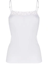 Hanro Moments Lace-trimmed Cotton-jersey Camisole In Gentle Pink