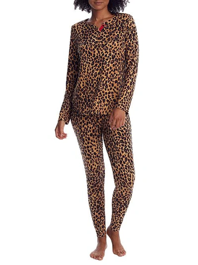Lauren Ralph Lauren Leopard Knit Jogger Pajama Set