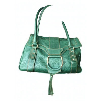 Pre-owned Dolce & Gabbana Leather Handbag In Green
