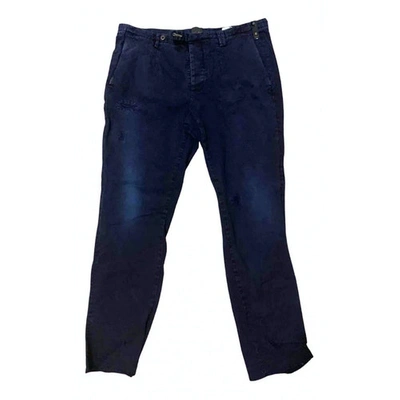 Pre-owned Fendi Blue Cotton - Elasthane Jeans