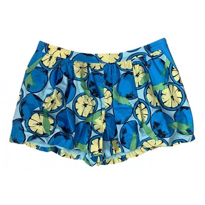Pre-owned Moschino Blue Cotton Shorts