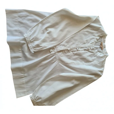 Pre-owned Sandro White Cotton Top