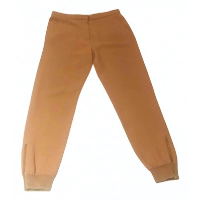 Pre-owned Chloé Trousers In Camel
