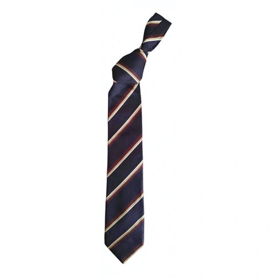 Pre-owned Moschino Silk Tie In Burgundy