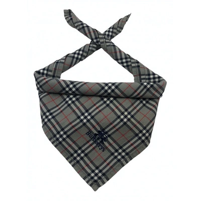 Pre-owned Burberry Scarf & Pocket Square In Grey