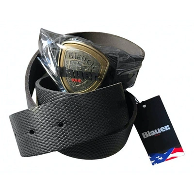 Pre-owned Blauer Leather Belt In Black