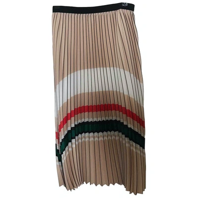 Pre-owned Claudie Pierlot Spring Summer 2019 Mid-length Skirt In Beige