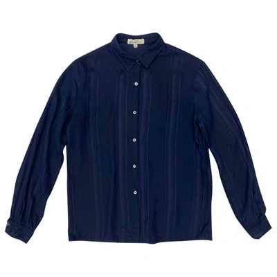 Pre-owned Valentino Silk Blouse In Blue