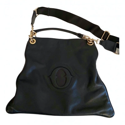 Pre-owned Ottod'ame Leather Crossbody Bag In Black