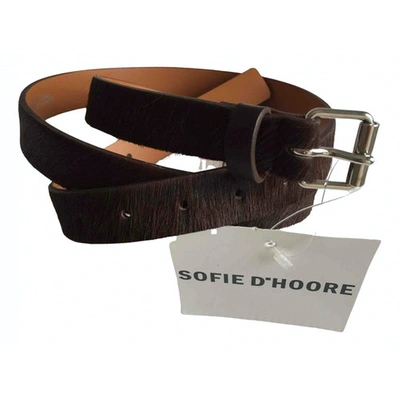 Pre-owned Sofie D'hoore Brown Leather Belt