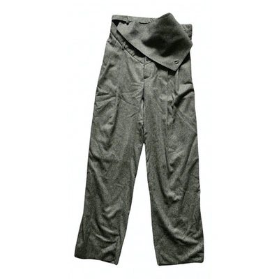 Pre-owned Y/project Grey Wool Trousers