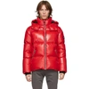 Mackage Kent Hooded Down Puffer Jacket In Red