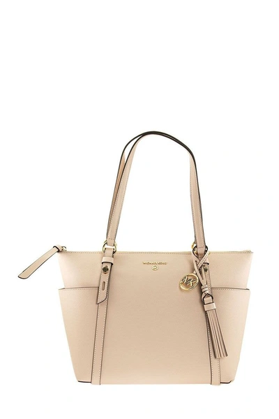 Michael Kors Nomad Medium Leather Tote In Soft Pink