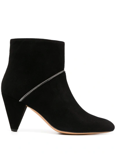 Tila March Zipped Ankle Boots In Black