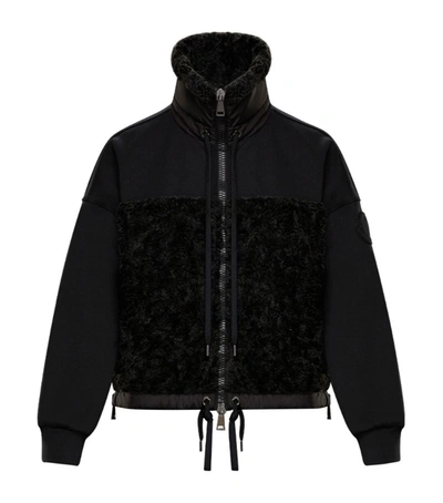 Moncler Faux Shearling-trimmed Cardigan
