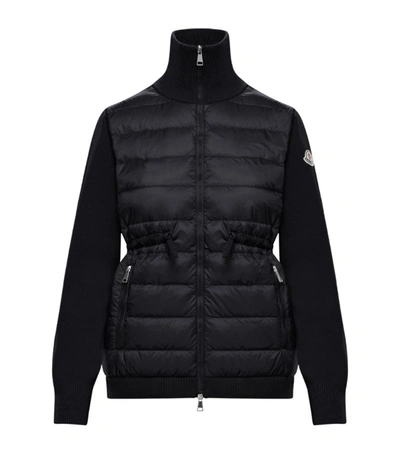 Moncler Quilted Panel Zip-up Cardigan