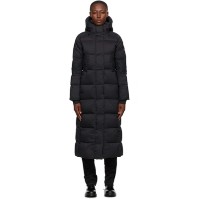 Canada Goose Alliston Hooded Quilted Ripstop Down Coat In Black