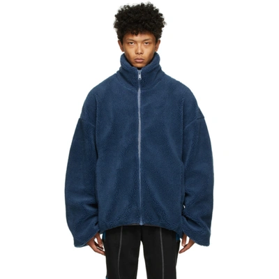 A. A. Spectrum Blue Polar Jacket In Stone Blue