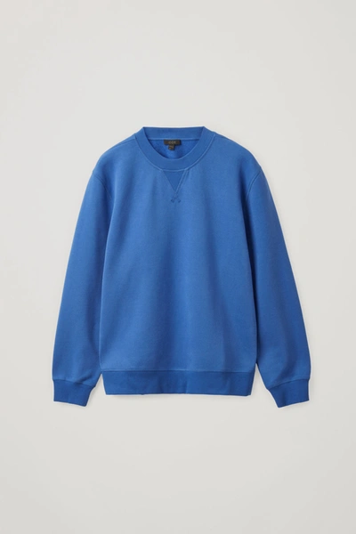 Cos Relaxed Sweatshirt In Blue