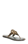 Tory Burch Metal Miller Flip Flop In Barbados Leopard