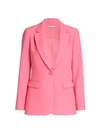 Alice And Olivia Zora Macey Notch Collar Fitted Blazer In Bright Rose