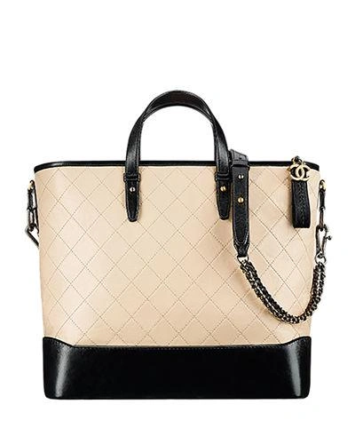 Chanel 's Gabrielle Large Shopping Bag In Beige & Black