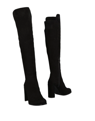 Stuart Weitzman Genna Suede Over-the-knee Boot In Black