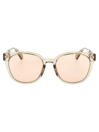 Gucci Women's Beige Acetate Sunglasses