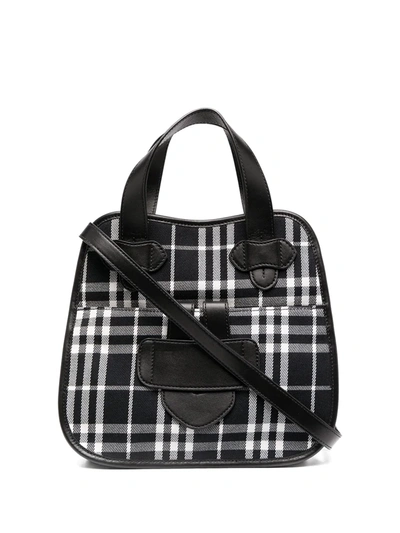 Tila March Zelig Plaid Tote Bag In Black