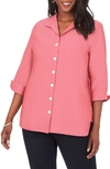 Foxcroft Pandora Non-iron Tunic Shirt In Wild Rose